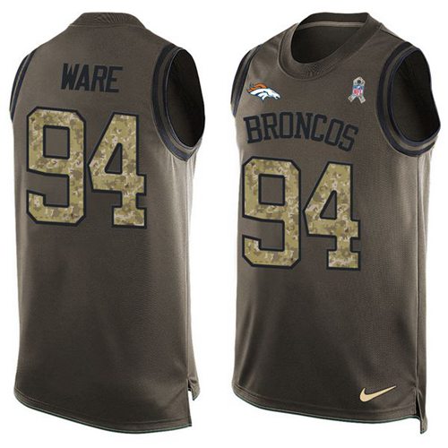 Nike Broncos #94 DeMarcus Ware Green Men's Stitched NFL Limited Salute To Service Tank Top Jersey - Click Image to Close